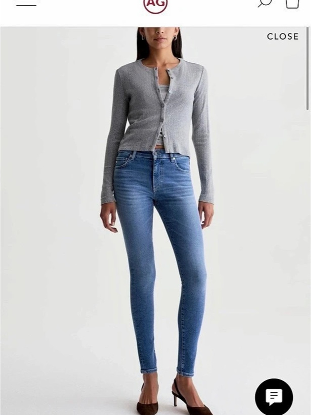 AG The Farrah Skinny Jeans in Blue